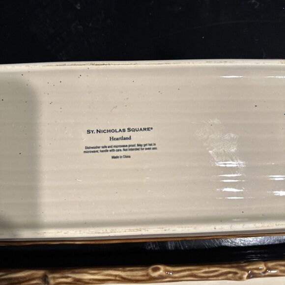 HEARTLAND BY‎ ST. NICHOLAS SQUARE RECTANGULAR TREAT TRAY 2 - Picture 3 of 3
